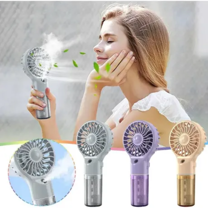 VENTILADOR DE MANO CON HUMIDIFICADOR