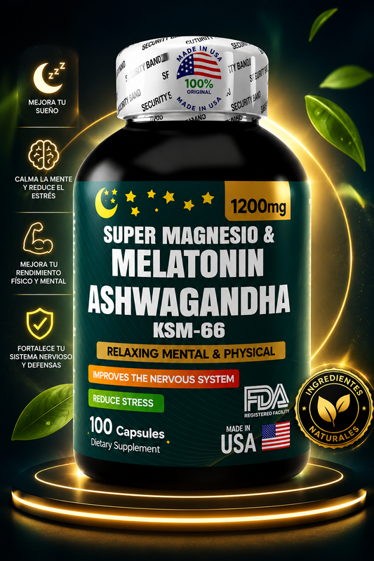 SUPERMAGNESIO Y MELATONIN + ASHWAGANDHA