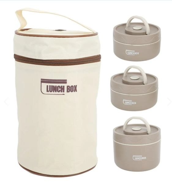PACK DE LONCHERAS TÉRMICAS HERMÉTICAS (3 PIEZAS + BOLSA TÉRMICA)