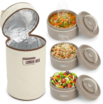 PACK DE LONCHERAS TÉRMICAS HERMÉTICAS (3 PIEZAS + BOLSA TÉRMICA)